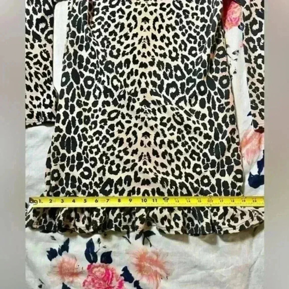 NWOT Misguided Animal Print Long Sleeve Drop Waist Dress‎ Women's Size 2 - Picture 5 of 8